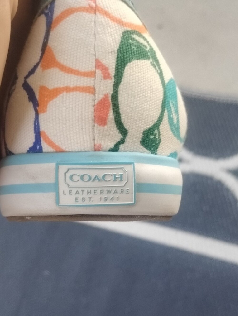 Coach Dawnell Signature Print Canvas Sneakers Size 10 - Picture 6 of 16
